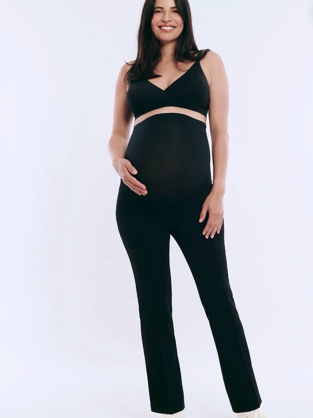 NWT Motherhood Maternity Stretch Secret Fit Over the Belly Ankle Straight Leg-L